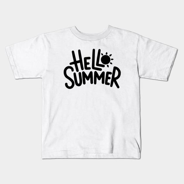 Hello summer Kids T-Shirt by Dosunets